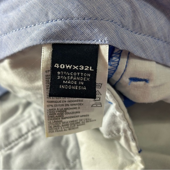 Nautica Men's Pants "Beacon" Cotton Spandex Blue Size 40/32 Spring Casual - Picture 5 of 6